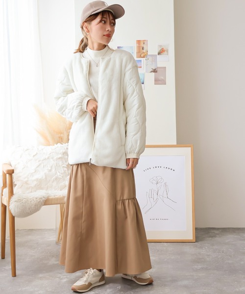 ファー付きキルトジャケット（ブルゾン）｜Social GIRL（ソーシャルガール）