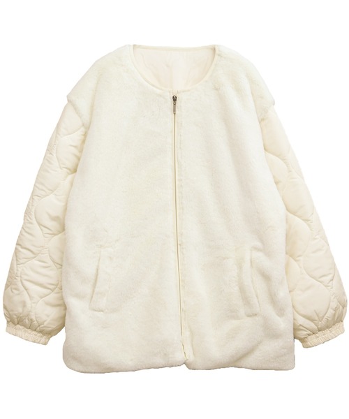 ファー付きキルトジャケット（ブルゾン）｜Social GIRL（ソーシャルガール）