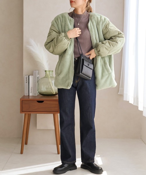 ファー付きキルトジャケット（ブルゾン）｜Social GIRL（ソーシャルガール）