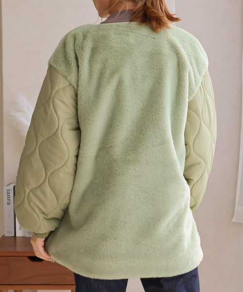 ファー付きキルトジャケット（ブルゾン）｜Social GIRL（ソーシャルガール）