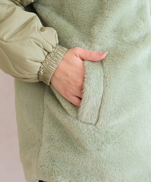 ファー付きキルトジャケット（ブルゾン）｜Social GIRL（ソーシャルガール）