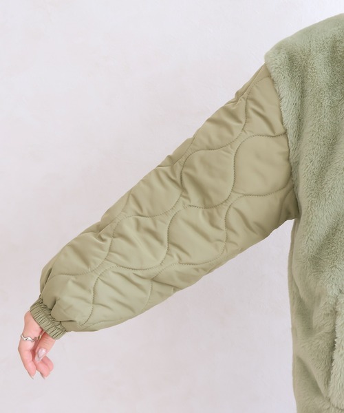 ファー付きキルトジャケット（ブルゾン）｜Social GIRL（ソーシャルガール）