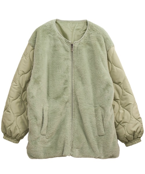 ファー付きキルトジャケット（ブルゾン）｜Social GIRL（ソーシャルガール）