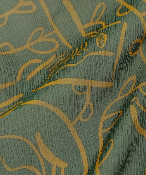 SASQUATCHfabrix.（サスクワァッチファブリックス）の「CUBISM  “LOVE & PEACE” SILK SCARF（バンダナ/スカーフ・メンズ・ネイビー系/ラスタ・FREE）」の4枚目の写真