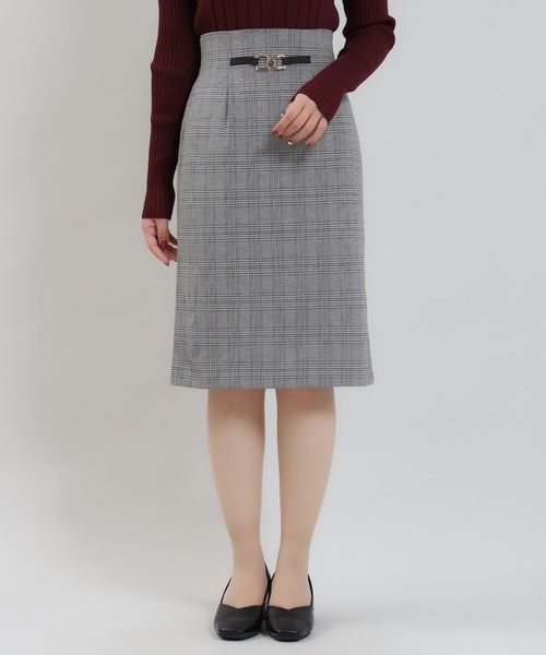 ASTORIA ODIER(アストリアオディール)の「ビット付きチェックタイトスカート(スカート・レディース・ライトグレー/ブラウン・SMALL/LARGE/MEDIUM)」の16枚目の写真
