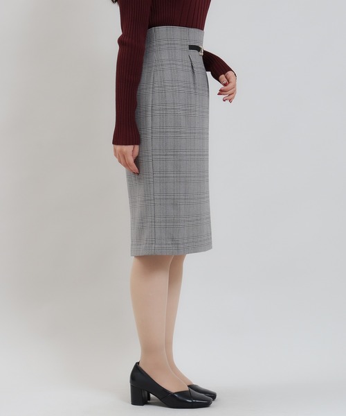 ASTORIA ODIER(アストリアオディール)の「ビット付きチェックタイトスカート(スカート・レディース・ライトグレー/ブラウン・SMALL/LARGE/MEDIUM)」の17枚目の写真