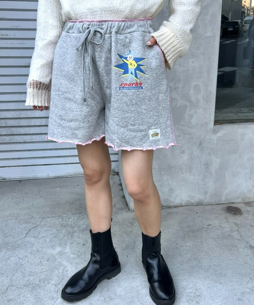 HELLO.SANFRANCISCO(ハローサンフランシスコ)の「【HELLO.SANFRANCISCO/ハローサンフランシスコ】コラボASS配色ステッチメロウショーツ(スウェットパンツ・レディース・グレー/ライトグレー・ONE SIZE)」の12枚目の写真