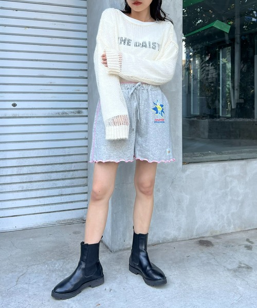 HELLO.SANFRANCISCO(ハローサンフランシスコ)の「【HELLO.SANFRANCISCO/ハローサンフランシスコ】コラボASS配色ステッチメロウショーツ(スウェットパンツ・レディース・グレー/ライトグレー・ONE SIZE)」の16枚目の写真