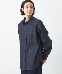 green label relaxing | FINE BASIC デニム ビッグ レギュラーカラー シャツ(シャツ/ブラウス)