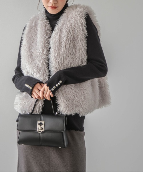 La-gemme（ラジェム）の「メローリブニット（ニット/セーター・レディース・グレー/ベージュ/アイボリー/ブラック・フリー）」の16枚目の写真