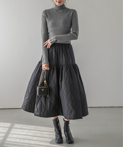 La-gemme（ラジェム）の「メローリブニット（ニット/セーター・レディース・グレー/ベージュ/アイボリー/ブラック・フリー）」の20枚目の写真