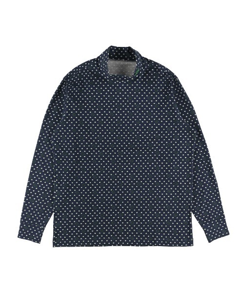 ZOY(ゾーイ)の「MENS 小紋ロゴプリント 長袖モックネック(Tシャツ/カットソー・メンズ・オフホワイト/ブラウン/ネイビー・3/1/4/2)」の3枚目の写真