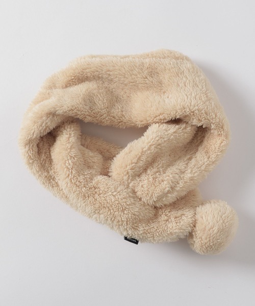 BAYFLOW（ベイフロー）の「ボアマフラー（KIDS）（マフラー・キッズ・ベージュ/ブラウン・FREE）」の5枚目の写真