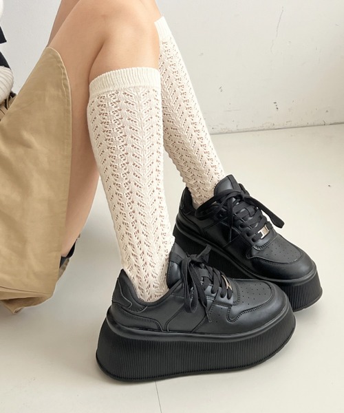 セール】《厚底好き必見》厚底 プラットフォーム プレート付 コート