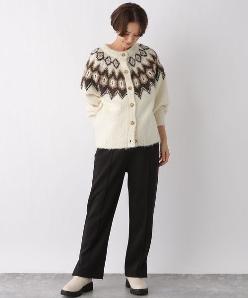 LEPSIM（レプシィム）の「【産前・産後対応】マタニティ／ノルディック2WAYプルオーバー　985978（マタニティウェア/グッズ・レディース・アイボリー/ブルー/ブラック・FREE）」の6枚目の写真