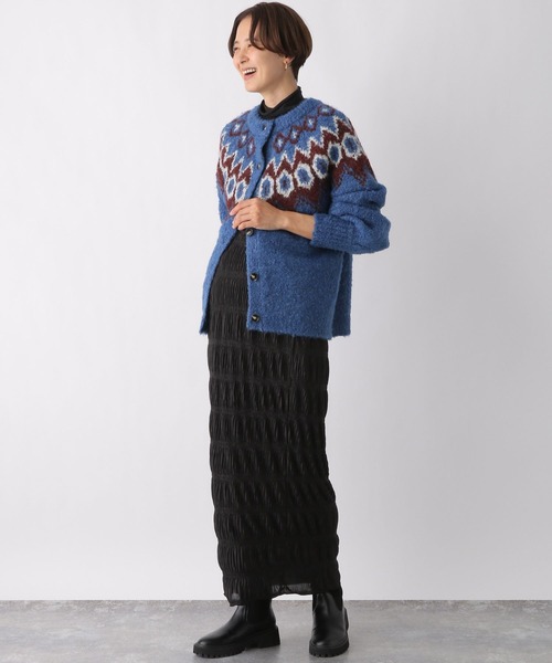 LEPSIM（レプシィム）の「【産前・産後対応】マタニティ／ノルディック2WAYプルオーバー　985978（マタニティウェア/グッズ・レディース・アイボリー/ブルー/ブラック・FREE）」の13枚目の写真