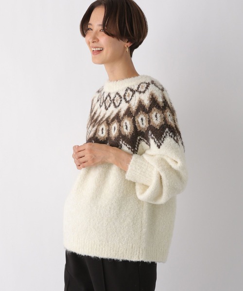 LEPSIM（レプシィム）の「【産前・産後対応】マタニティ／ノルディック2WAYプルオーバー　985978（マタニティウェア/グッズ・レディース・アイボリー/ブルー/ブラック・FREE）」の15枚目の写真