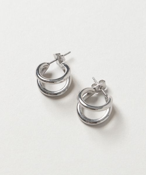 JEANASIS（ジーナシス）の「【ステンレス】2レンフープピアス/992946（ピアス（両耳用）・レディース・シルバー/ゴールド・FREE）」の11枚目の写真