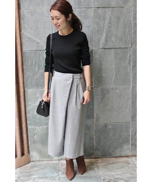 IENA(イエナ)の「メランジ タックガウチョパンツ◆(その他パンツ・レディース・グレー系その他/グレー・40/34/36/38)」の8枚目の写真