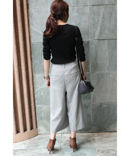 IENA(イエナ)の「メランジ タックガウチョパンツ◆(その他パンツ・レディース・グレー系その他/グレー・40/34/36/38)」の13枚目の写真