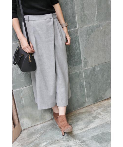 IENA(イエナ)の「メランジ タックガウチョパンツ◆(その他パンツ・レディース・グレー系その他/グレー・40/34/36/38)」の11枚目の写真