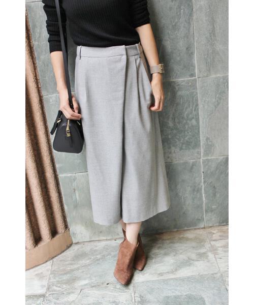 IENA(イエナ)の「メランジ タックガウチョパンツ◆(その他パンツ・レディース・グレー系その他/グレー・40/34/36/38)」の10枚目の写真