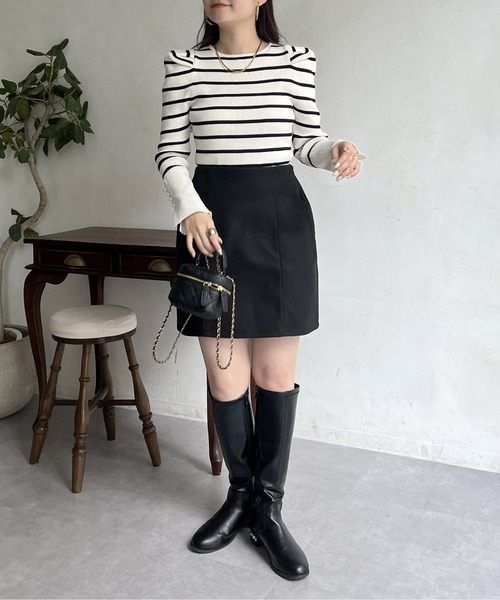 prose verse（プロズヴェール）の「パフスリーブ袖スリットパールニット（ニット/セーター・レディース・ブラック/オフホワイト/グレー/ホワイト系その他・MEDIUM）」の13枚目の写真