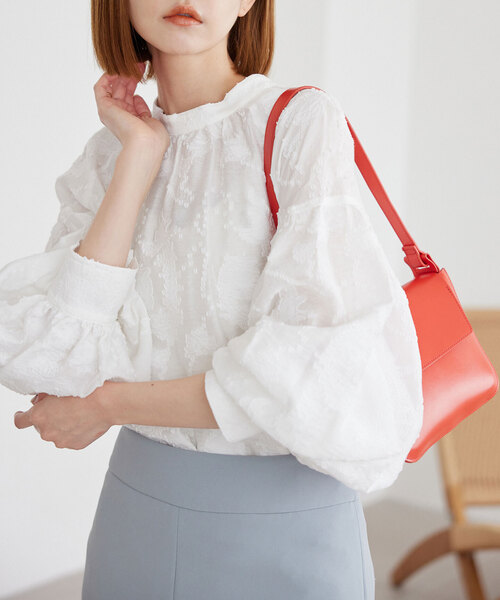 SLOBE IENA（スローブイエナ）の「2WAYカットジャガードブラウス 