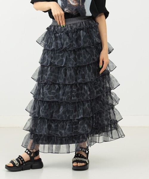 mmts（マミタス）の「mmts / ベンガルティアード スカート（スカート・レディース・ブラウン/ブラック・SMALL/MEDIUM）」の3枚目の写真