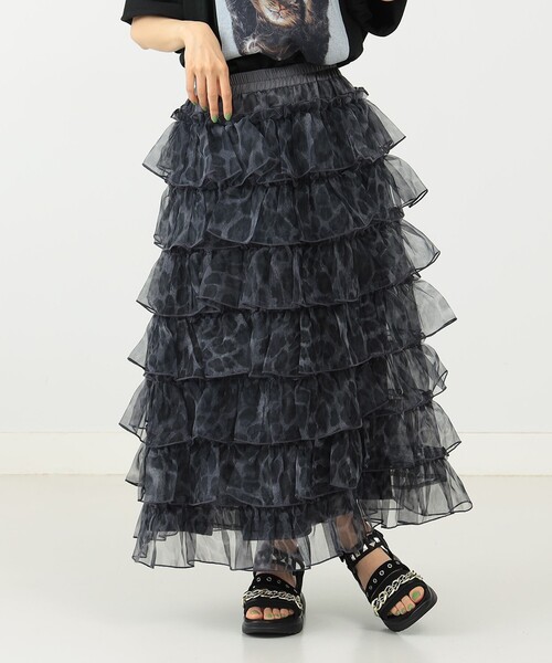 mmts（マミタス）の「mmts / ベンガルティアード スカート（スカート・レディース・ブラウン/ブラック・SMALL/MEDIUM）」の4枚目の写真