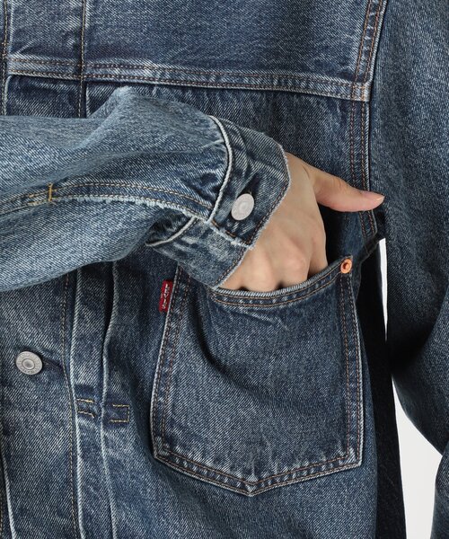 Levi's（リーバイス）の「LEVI’S(R) / リーバイス(R)  別注 1st JKT Selvedge INDIGO（デニムジャケット・メンズ・ダークブルー・X-SMALL/SMALL/LARGE/X-LARGE/MEDIUM/XX-LARGE）」の7枚目の写真