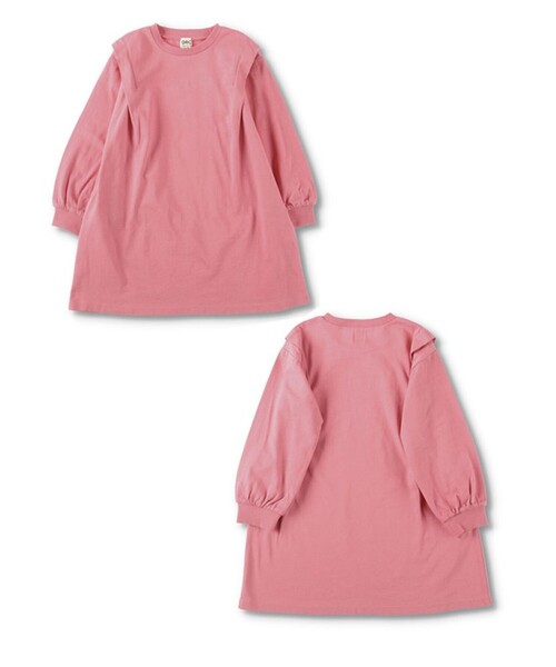 DRC branshes（ディーアールシーブランシェス）の「【WEB限定/DRC/お肌に嬉しい綿100％】肩タック長袖ワンピース（ワンピース・キッズ・ブルーグレー/ブラック/フューシャピンク/チャコールグレー/ブラウン・120/150/100/140/110/130）」の8枚目の写真