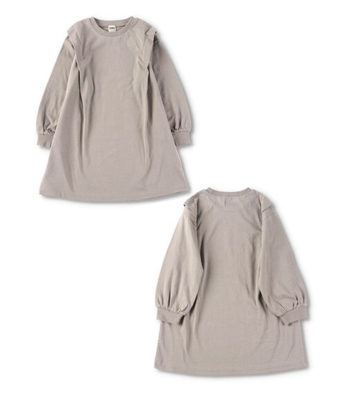 DRC branshes（ディーアールシーブランシェス）の「【WEB限定/DRC/お肌に嬉しい綿100％】肩タック長袖ワンピース（ワンピース・キッズ・ブルーグレー/ブラック/フューシャピンク/チャコールグレー/ブラウン・120/150/100/140/110/130）」の17枚目の写真
