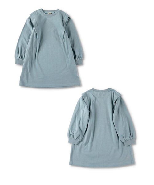 DRC branshes（ディーアールシーブランシェス）の「【WEB限定/DRC/お肌に嬉しい綿100％】肩タック長袖ワンピース（ワンピース・キッズ・ブルーグレー/ブラック/フューシャピンク/チャコールグレー/ブラウン・120/150/100/140/110/130）」の19枚目の写真