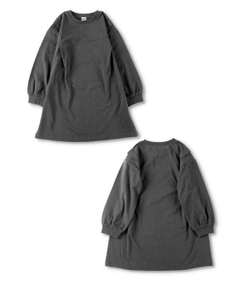 DRC branshes（ディーアールシーブランシェス）の「【WEB限定/DRC/お肌に嬉しい綿100％】肩タック長袖ワンピース（ワンピース・キッズ・ブルーグレー/ブラック/フューシャピンク/チャコールグレー/ブラウン・120/150/100/140/110/130）」の20枚目の写真