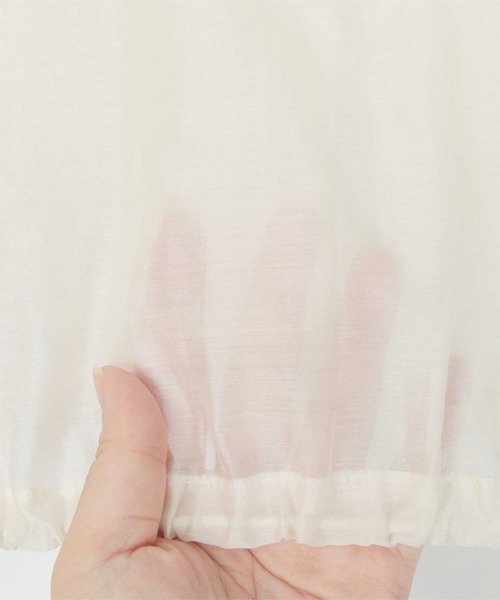 UR'S（ユアーズ）の「ドローストリングシアーブルゾン（ブルゾン・レディース・ネイビー/ブラック/アイボリー/ブラウン・S/M/L）」の16枚目の写真