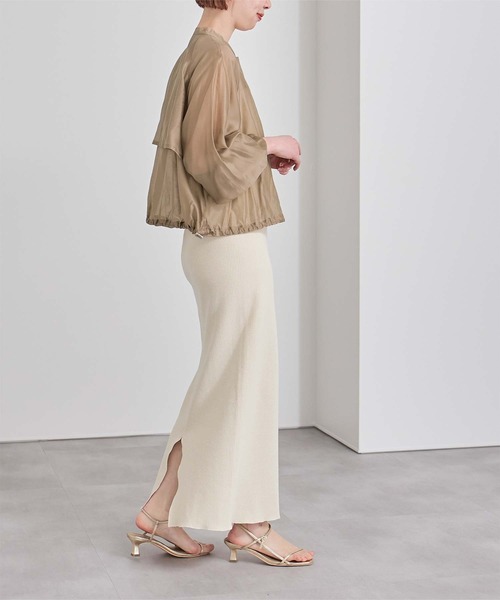 UR'S（ユアーズ）の「ドローストリングシアーブルゾン（ブルゾン・レディース・ネイビー/ブラック/アイボリー/ブラウン・S/M/L）」の21枚目の写真