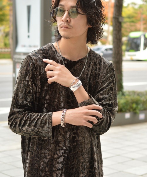 BROTHERHOOD（ブラザーフッド）の「【BROTHERHOOD】ウェーブプレート バングル（バングル/リストバンド・メンズ・シルバー・FREE）」の3枚目の写真