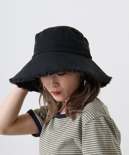 FUNALIVE（ファンアライブ）の「PAGE ONE ＵＶキャンバスフリンジハット（ハット・レディース・グレイッシュベージュ/ミント/イエロー/キナリ/ブラック・FREE）」の2枚目の写真