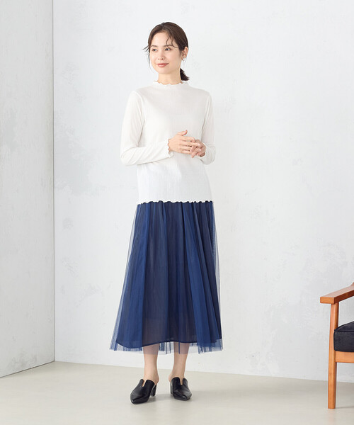COMME CA ISM（コムサイズム）の「ボトルネック　カットソー（Tシャツ/カットソー・レディース・ブラック/グレイッシュベージュ/ホワイト・LARGE/MEDIUM）」の18枚目の写真
