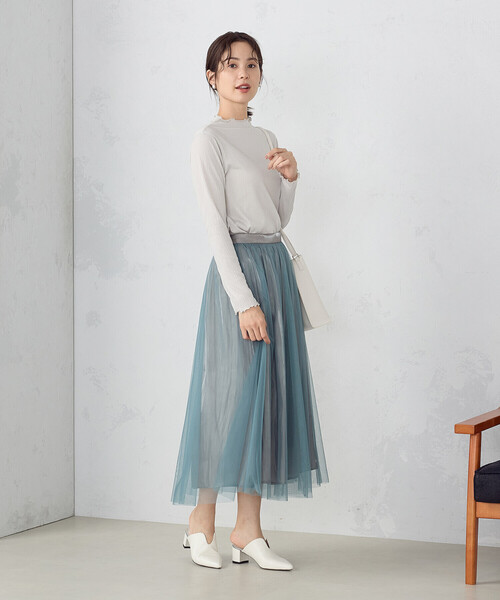 COMME CA ISM（コムサイズム）の「ボトルネック　カットソー（Tシャツ/カットソー・レディース・ブラック/グレイッシュベージュ/ホワイト・LARGE/MEDIUM）」の14枚目の写真
