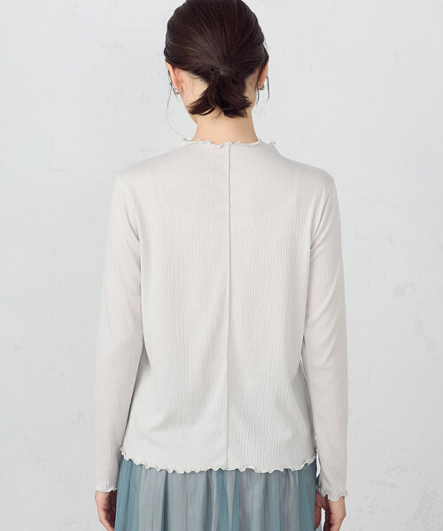 COMME CA ISM（コムサイズム）の「ボトルネック　カットソー（Tシャツ/カットソー・レディース・ブラック/グレイッシュベージュ/ホワイト・LARGE/MEDIUM）」の10枚目の写真