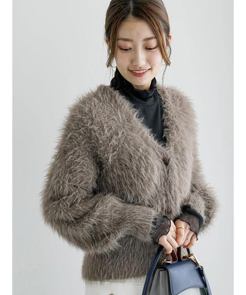 Te chichi（テチチ）の「シャギーカーディガン（カーディガン/ボレロ・レディース・ベージュ/モカ/シルバーグレー・F）」の4枚目の写真