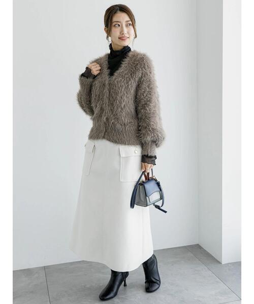 Te chichi（テチチ）の「シャギーカーディガン（カーディガン/ボレロ・レディース・ベージュ/モカ/シルバーグレー・F）」の10枚目の写真