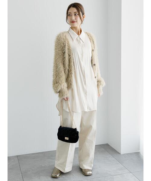 Te chichi（テチチ）の「シャギーカーディガン（カーディガン/ボレロ・レディース・ベージュ/モカ/シルバーグレー・F）」の9枚目の写真