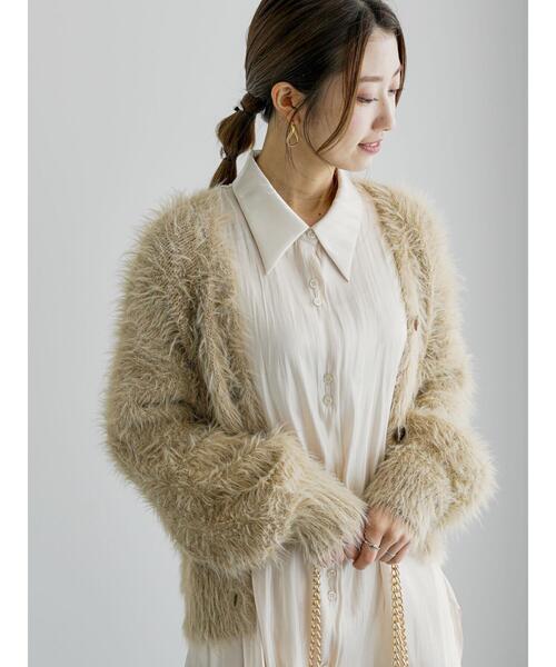 Te chichi（テチチ）の「シャギーカーディガン（カーディガン/ボレロ・レディース・ベージュ/モカ/シルバーグレー・F）」の7枚目の写真