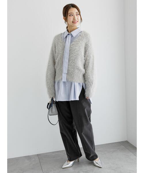 Te chichi（テチチ）の「シャギーカーディガン（カーディガン/ボレロ・レディース・ベージュ/モカ/シルバーグレー・F）」の6枚目の写真