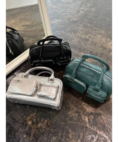 EMODA（エモダ）の「スタンプロゴアウトポケットバッグ（ハンドバッグ・レディース・ブルー/ブラック/シルバー・FREE）」の5枚目の写真