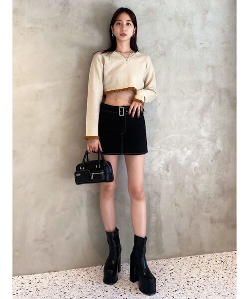 EMODA（エモダ）の「スタンプロゴアウトポケットバッグ（ハンドバッグ・レディース・ブルー/ブラック/シルバー・FREE）」の8枚目の写真