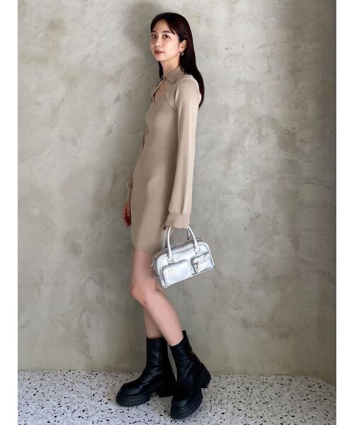 EMODA（エモダ）の「スタンプロゴアウトポケットバッグ（ハンドバッグ・レディース・ブルー/ブラック/シルバー・FREE）」の17枚目の写真